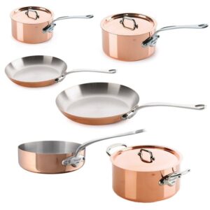 Mauviel M'Heritage M'150S 6 Piece Cookware Set with Copper Lids All in Ghana Tema Quality Cooking Pots Store Call 0201802032